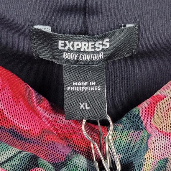 Whimsigoth Romantic Thong Contour Bodysuit XL Strappy Rusch Black Mesh Floral - Picture 10 of 13